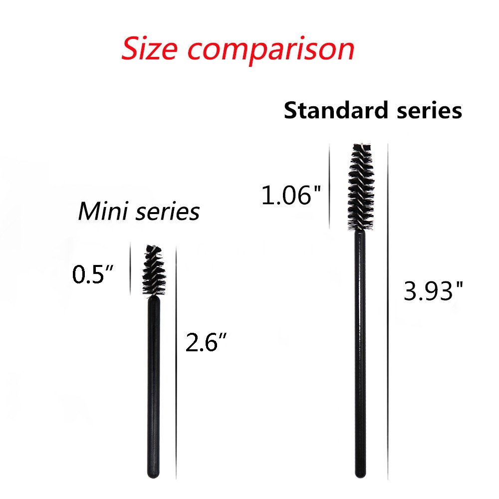 200 Pack Disposable Mascara Wands - Mini Eyelash Brushes for Extensions, Brow Brush Makeup Tools (4 Colors) - Perfect for Lash Artists, Salons & DIY Beauty at Home