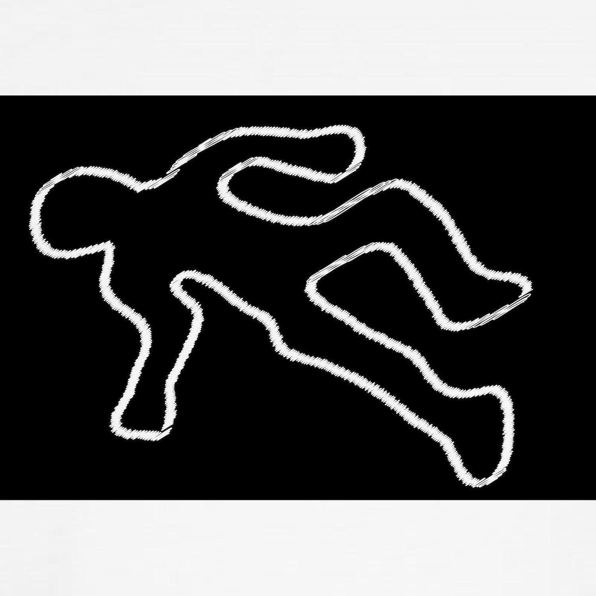 Crime Scene Chalk Outline Women's Thong Underwear - Funny Novelty Panties for Halloween Costumes & Gag Gifts
