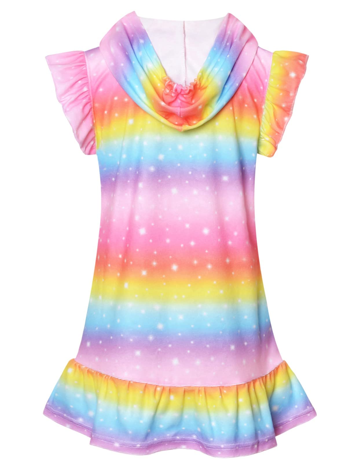 Stylish Terry Hooded Zip-Up Swim Cover Up for Girls - Perfect for Beach, Pool & Summer Outings