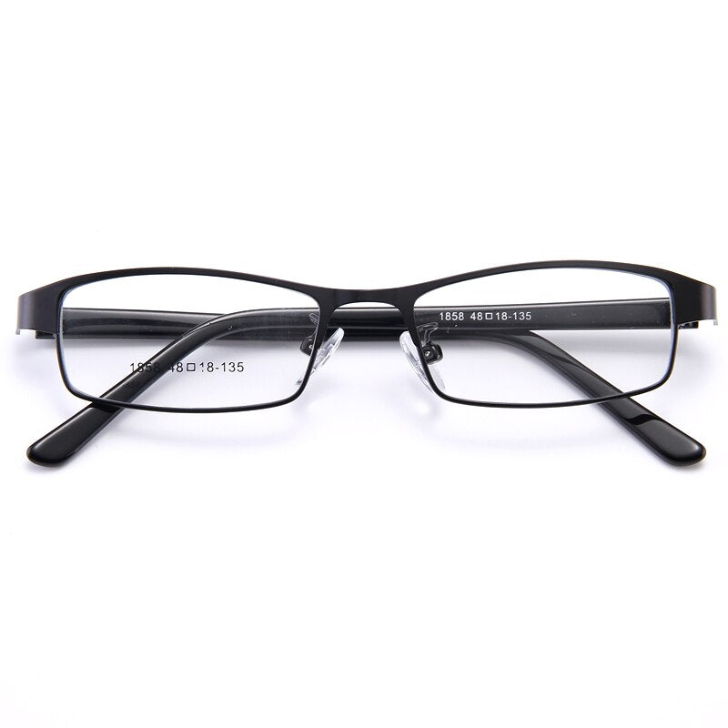 Bclear Men's Full Rim Small Rectangle Acetate & Alloy Frame Eyeglasses (Model My1858) - Lightweight & Durable for Work, Reading & Everyday Wear