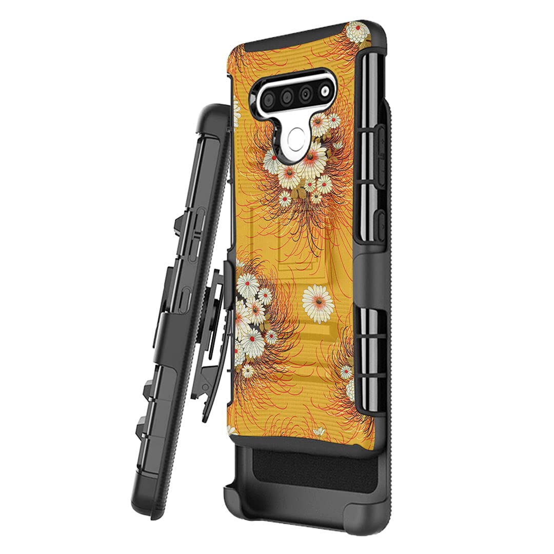 Military Shockproof LG K51 Case with Kickstand & Belt Clip - Heavy Duty Protection for Work & Outdoor