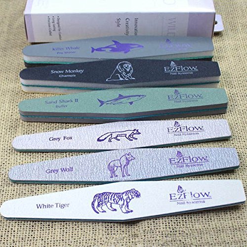 6-Piece Nail File & Buffer Set - 6 Styles for Manicure & Pedicure | Professional Nail Art Sandpaper Files | Slim Design for Easy Storage | Perfect for Home Salon, Travel & DIY Nail Care