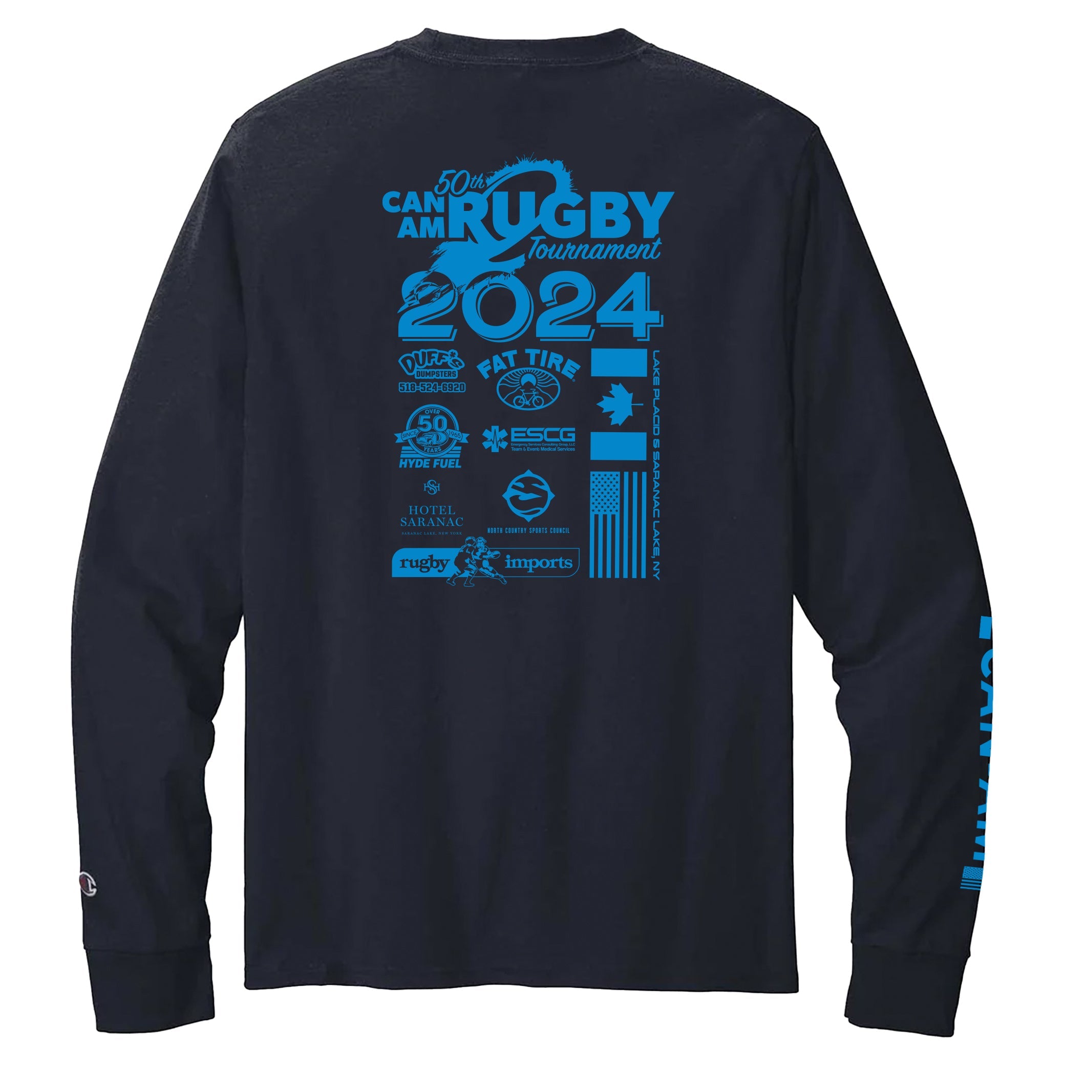 Can Am Rugby 2024 Champion® Long Sleeve Performance Shirt - Moisture Wicking, Breathable Fabric for Rugby Training & Match Play
