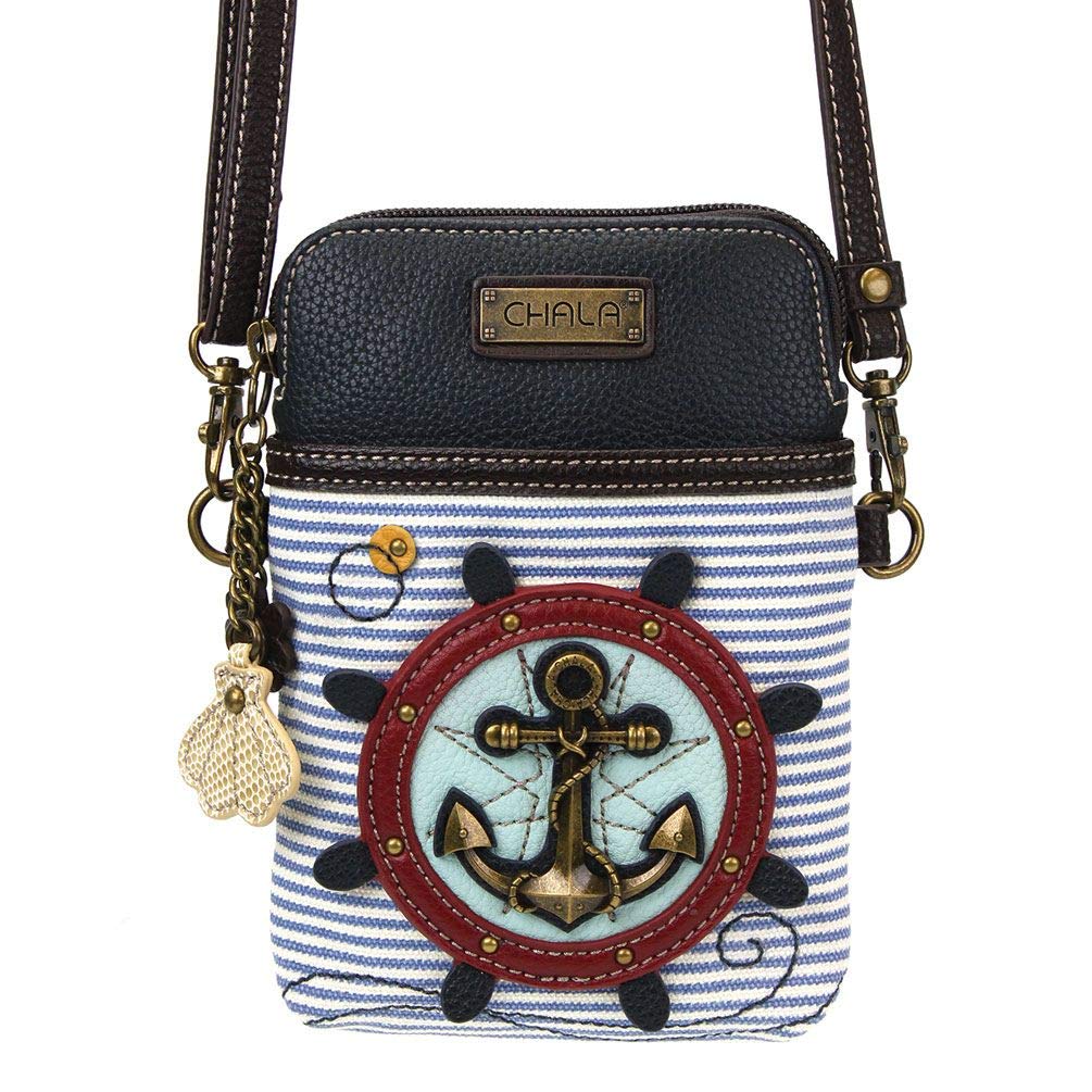 Chala Handbags Anchor Print Cellphone Crossbody Bag for Women - Stylish & Compact Purse for Daily Use, Travel, and Shopping