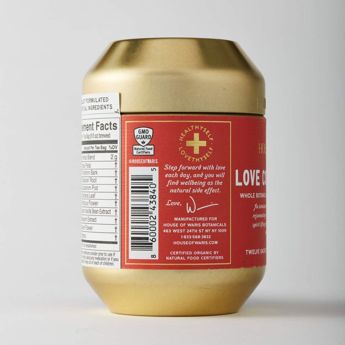 House of Waris Botanicals Love Conquers All Herbal Tea - Gluten Free, Vegan, Organic Herbal Blend for Relaxation & Wellness | Perfect for Stress Relief, Meditation & Evening Rituals