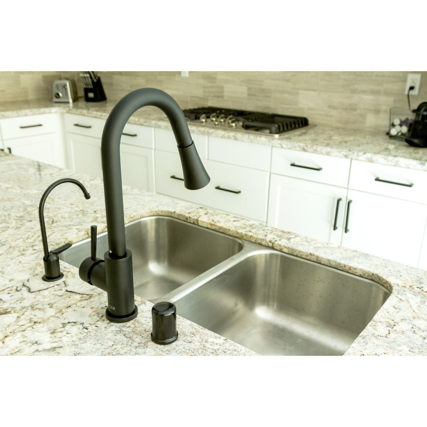 Americana K6190 Single Handle 1 Hole Deck Mount Water Filtration Faucet in Matte Black - Perfect for Kitchen Sink Water Filter Systems & Clean Drinking Water