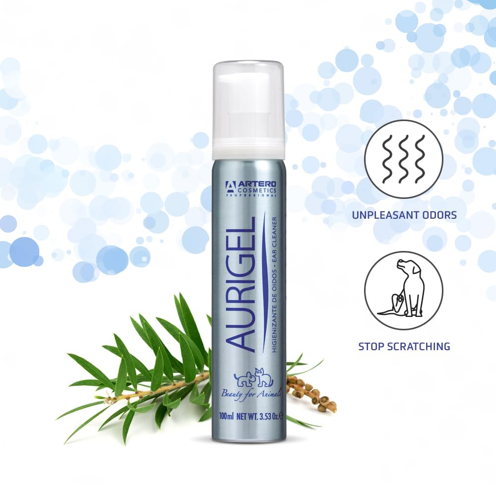 Artero Aurigel Ear Cleaner for Dogs & Cats – Gentle Ear Cleaning Solution for Pets – Removes Wax & Odor – Safe & Effective for Home Use
