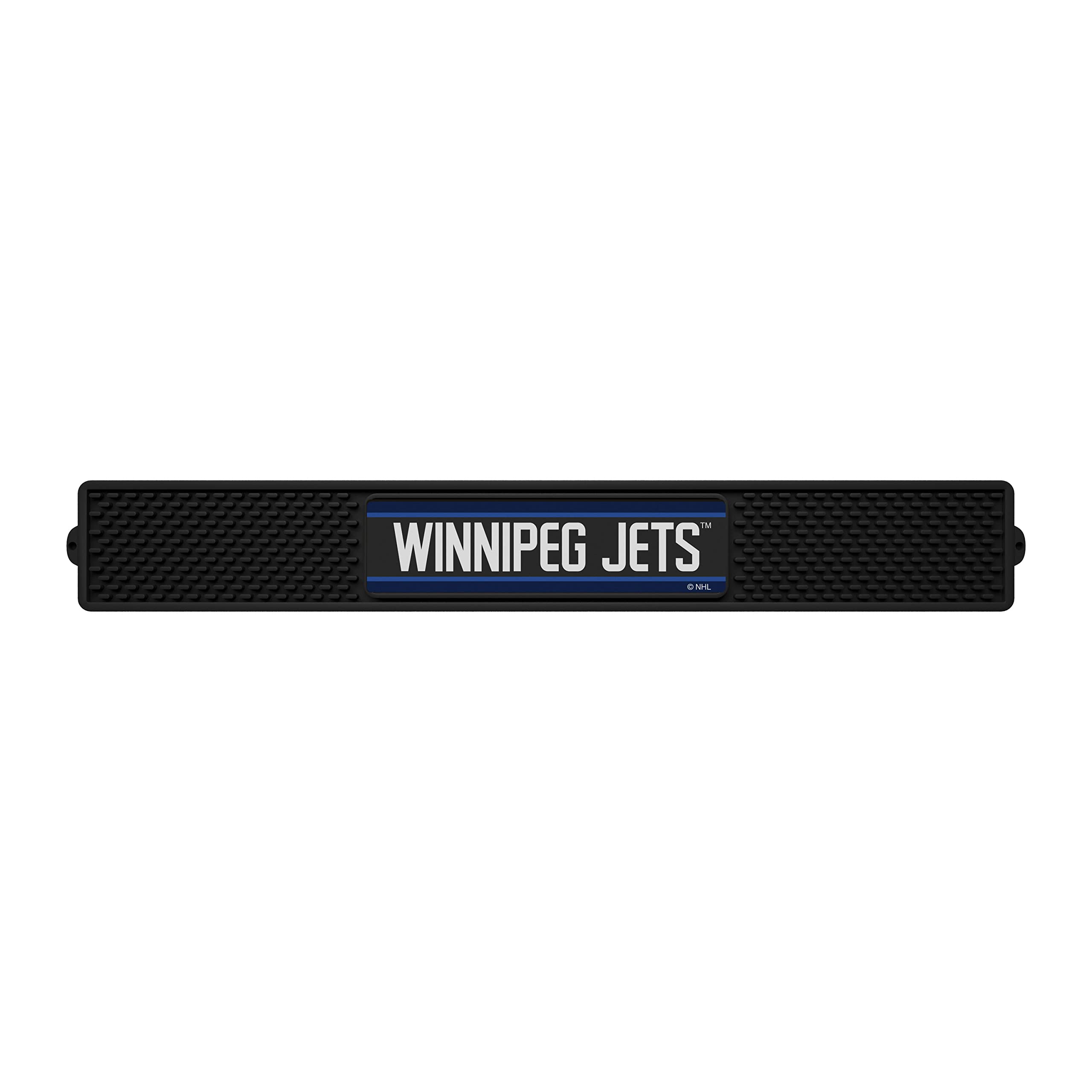 FANMATS 17015 Winnipeg Jets NHL Drink Bar Mat - 3.25x24 Inch Durable Dish Drying Mat for Kitchen Countertops - Non-Slip, Easy Clean, Absorbent Coaster - Perfect for Beer, Wine & Coffee Cups at Home Bars or Game Nights