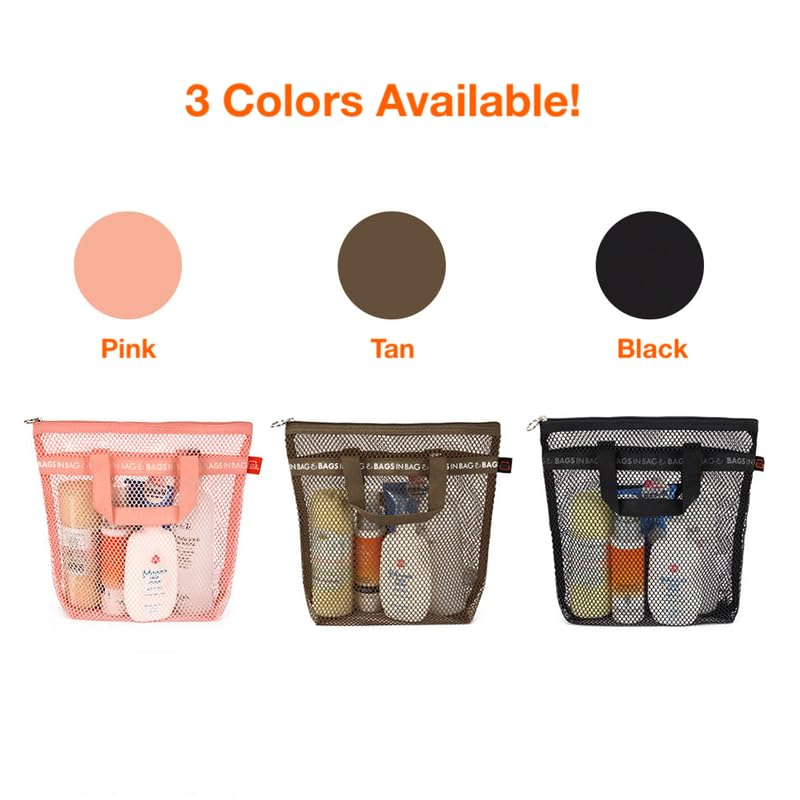 Portable Mesh Shower Caddy Tote Bag - Waterproof Gym & Swim Organizer for Travel, Dorm, Bathroom | Perfect for Camping, Beach & College Essentials Storage
