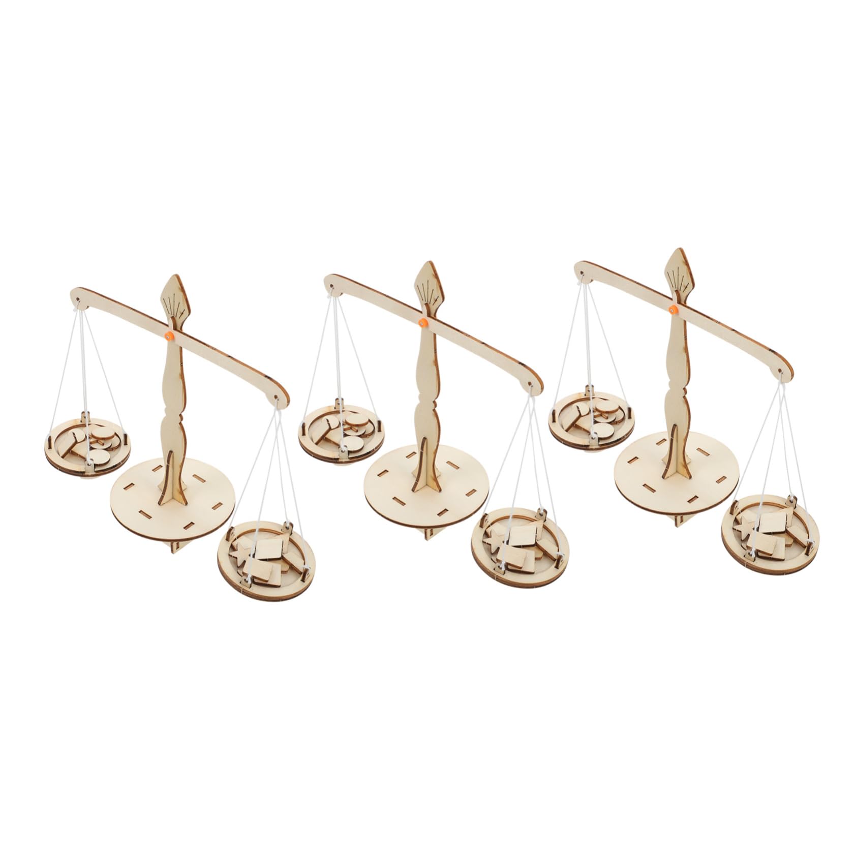 3 Sets Wooden Counting Scale Toy for Kids - Preschool & Primary School Math Learning, DIY Educational Science Kit for Counting Games | Perfect for Classroom & Homeschool STEM Activities