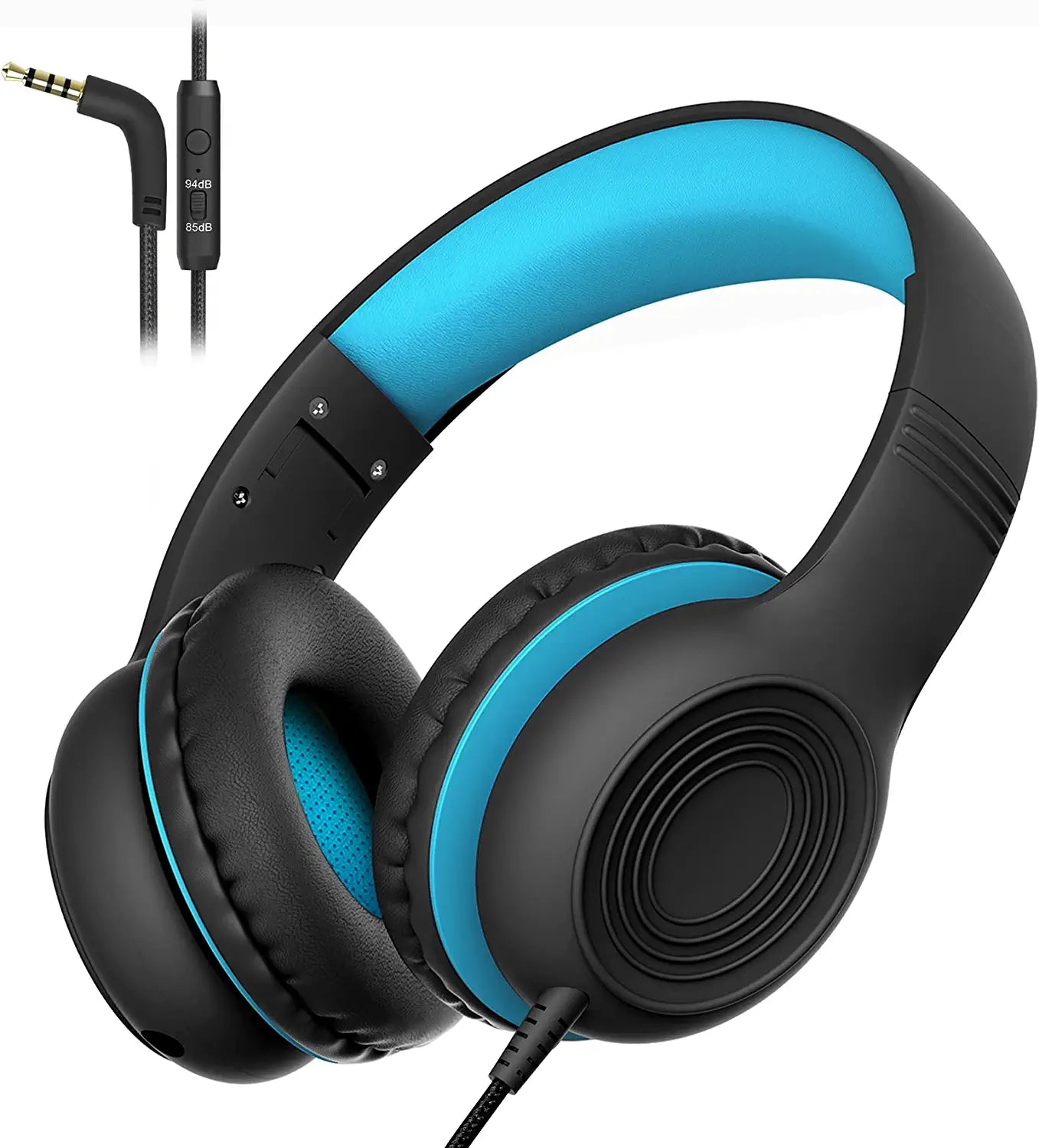 Mpow CH6s Kids Headphones with Adjustable Headband - Safe Wired Headphones for Children, Perfect for School, Travel & Online Learning