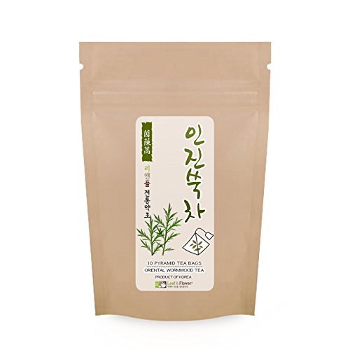 Premium Korean Herbal Tea - 100% Natural Wormwood (Artemisia Capillaris) Pyramid Tea Bags - 15 Count - Organic & Caffeine-Free - Perfect for Relaxation & Detox