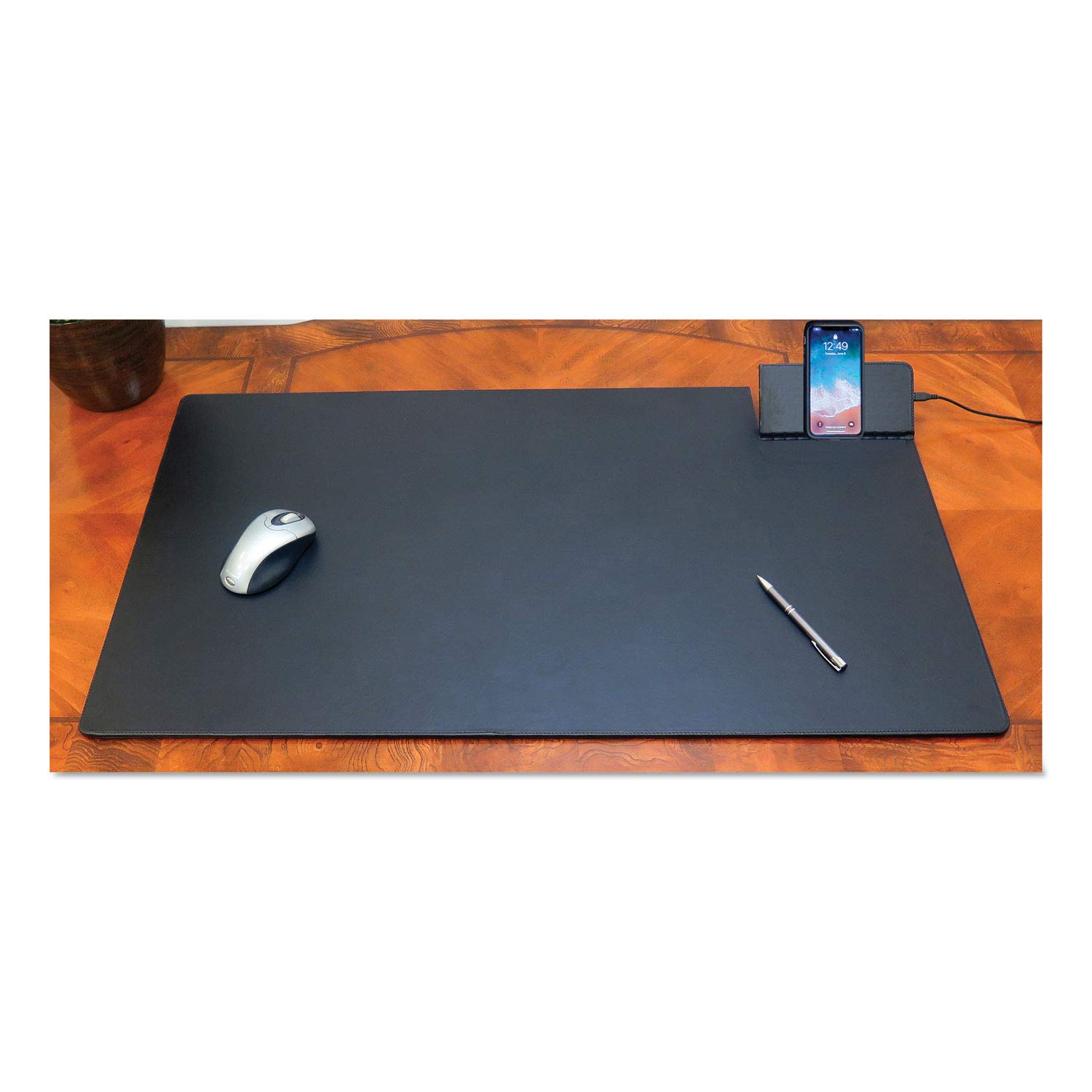 Artistic Qi Wireless Charging Pad - 5W Fast Wireless Charger for iPhone & Android - 36-inch Black Wireless Charging Station - Perfect for Bedside, Office & Car Use