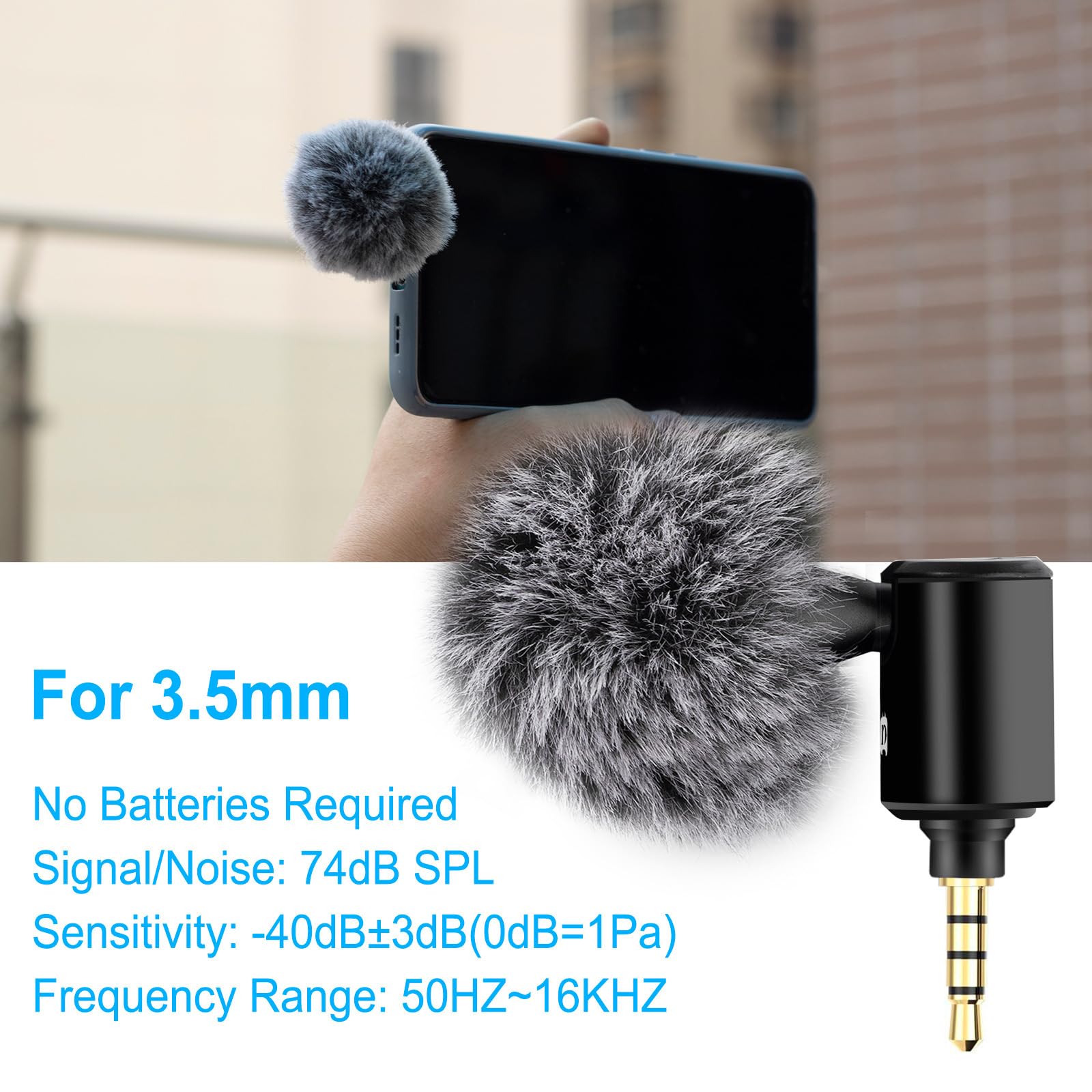 Wireless Lavalier Microphone for iPhone Android - Plug & Play Clip-on Mic for Interviews, YouTube Videos, Podcasts & Vlogging - Perfect for Content Creators, Live Streaming & Online Meetings