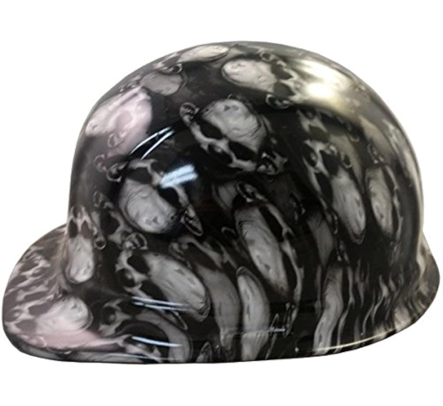 Texas America Safety Company Hydro Dipped Cap Style Hard Hat - Mr Creepy Skull Design | ANSI Certified Construction Helmet for Workers | Perfect for Halloween, Cosplay & Horror Theme Events