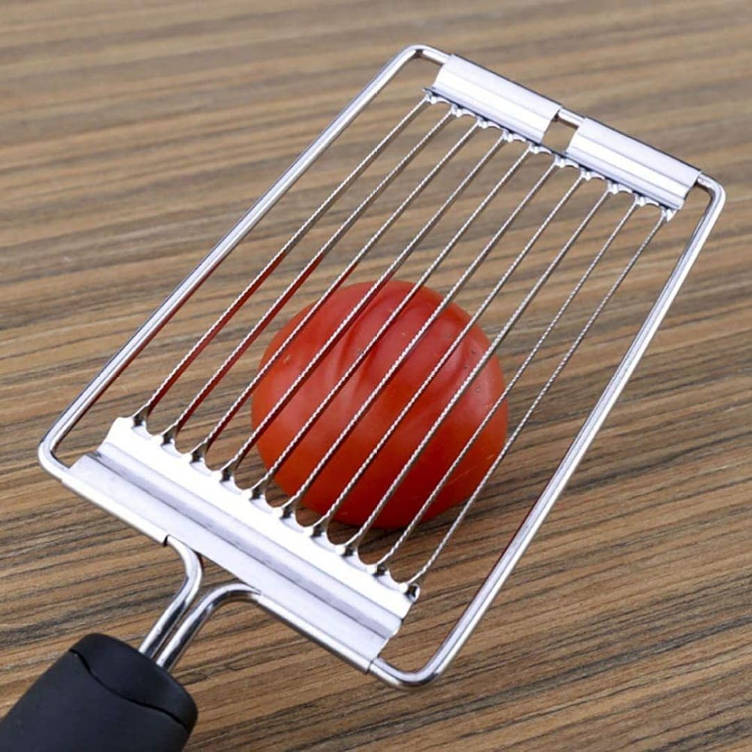 Premium Stainless Steel Tomato Slicer & Egg Cutter - Multi-Purpose Kitchen Gadget for Slicing Tomatoes, Boiled Eggs, and Chopping Vegetables - Perfect for Salads, Sandwiches, and Meal Prep