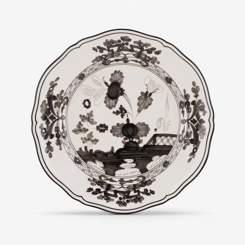 Ginori 1735 Oriente Italiano Decorative Plate - Albus White Porcelain Dinnerware for Fine Dining & Home Decor