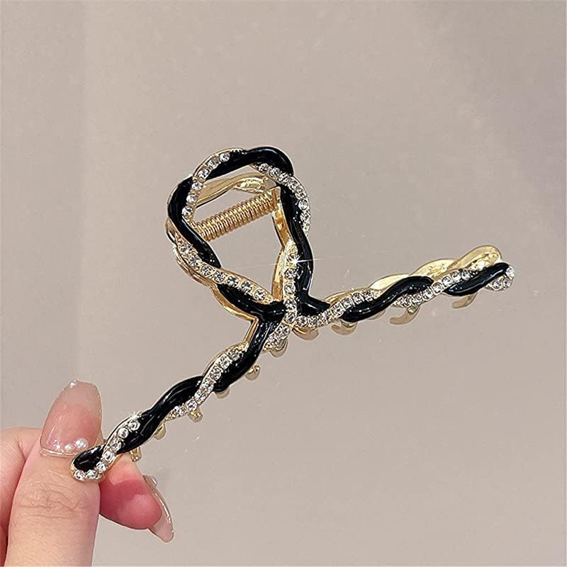 Ash & Roh Rhinestone Tassel Hair Clips for Women - Non-Slip Butterfly Hair Accessories for Styling, Cute Hair Clamps - Perfect Gift for Weddings, Parties & Everyday Wear