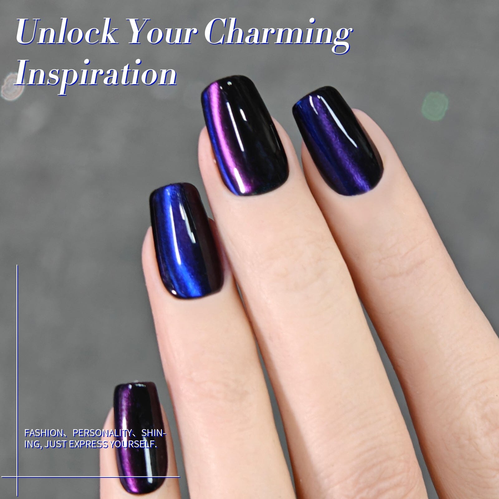 Purple Chameleon Cat Magnetic Gel Polish - MY51 Heaven Purple 15ml Nail Art Kit for Salon & Home Manicure | UV/LED Cured Long Lasting Nail Polish