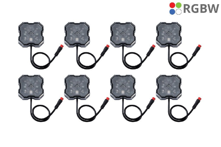 Diode Dynamics Stage Series RGBW LED Rock Lights - 8 Pack for Off-Road Trucks & Jeeps - Waterproof & Dimmable for Outdoor Adventures