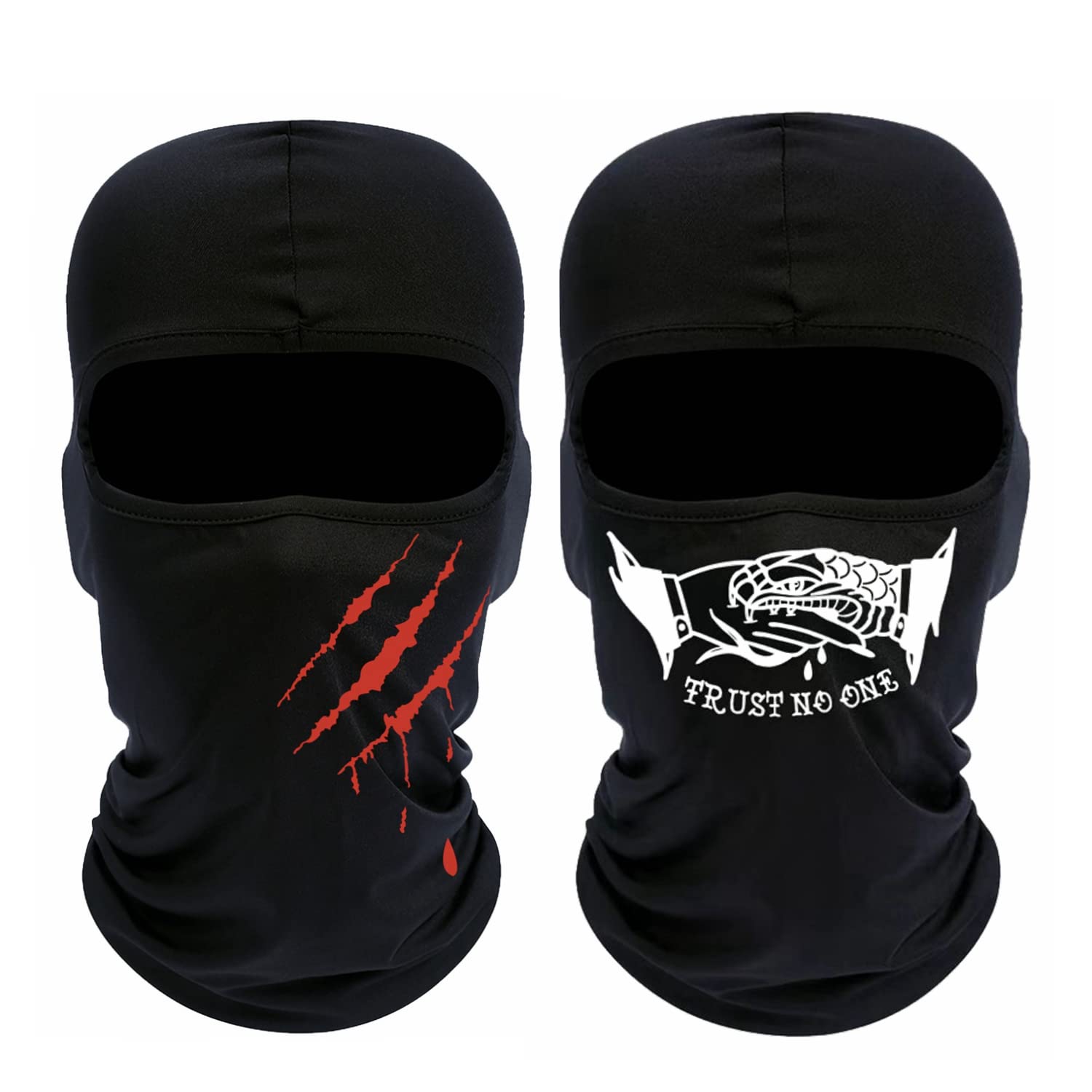 2 Pack Single Hole Balaclava Face Mask - Windproof Full Face Ski Mask for Men & Women - Motorcycle Riding, Skiing, Snowboarding & Outdoor Sports Protection