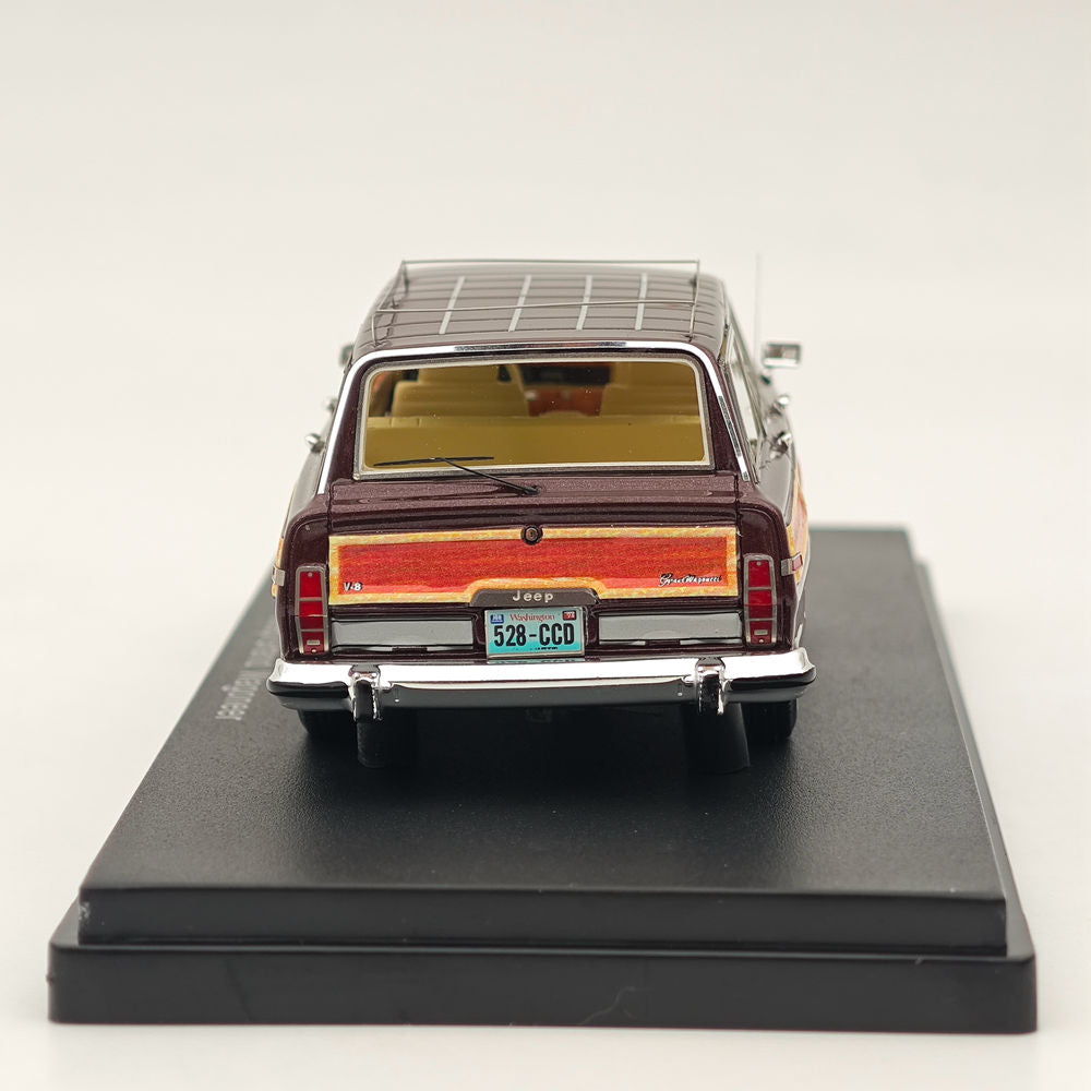 1/43 Scale Jeep Grand Wagoneer Red Resin Diecast Model Car - Limited Edition Collectible for Display & Gift Giving - Perfect for Car Enthusiasts, Office Decor, and Model Car Collections