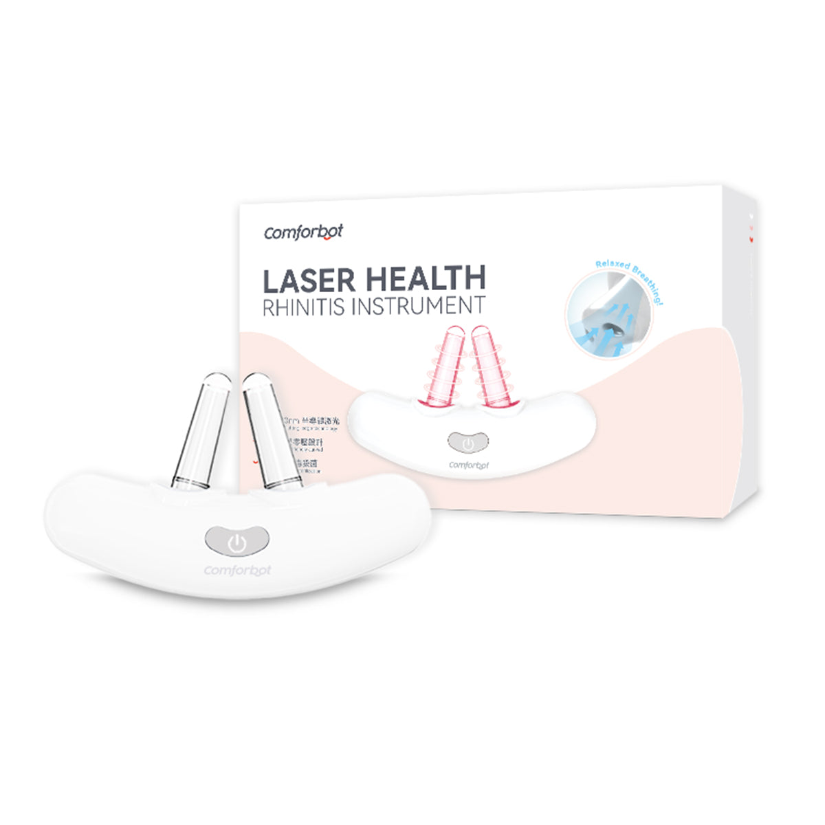 Comforbot Wireless LED Light Therapy Device for Fast Sinus Relief - Portable Nasal Care for Allergies & Congestion at Home or Travel
