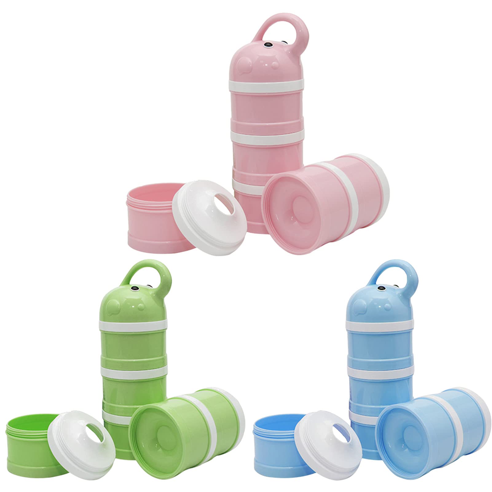 Portable 3-Layer Formula Dispenser & Snack Storage Container - Large Capacity Baby Milk Powder Box, Travel-Friendly & Leak-Proof (Green) | Perfect for On-the-Go Parents, Daycare & Outdoor Activities