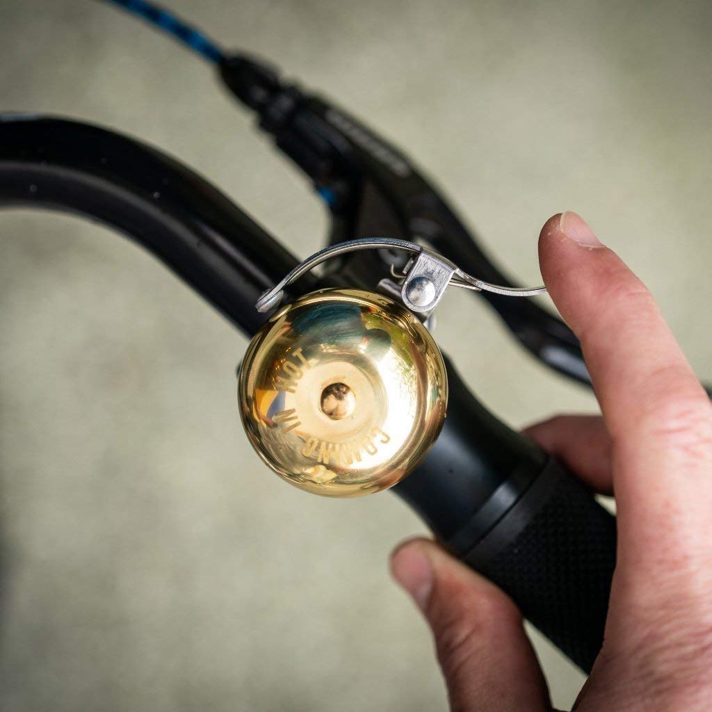 Portland Design Works King of Ding II Brass Bike Bell - Loud & Durable Bicycle Accessory for Urban Commuting & Mountain Biking