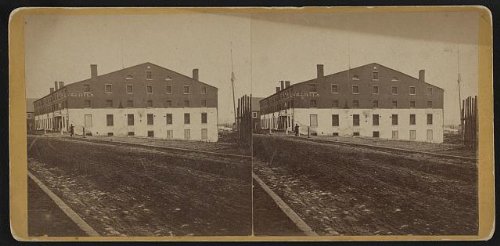 Vintage Civil War Photo - Original 1865 Stereograph of Libby Prison in Richmond, Virginia | Historical Collectible for Civil War Enthusiasts & History Buffs | Perfect for Framing, Display, and Educational Use