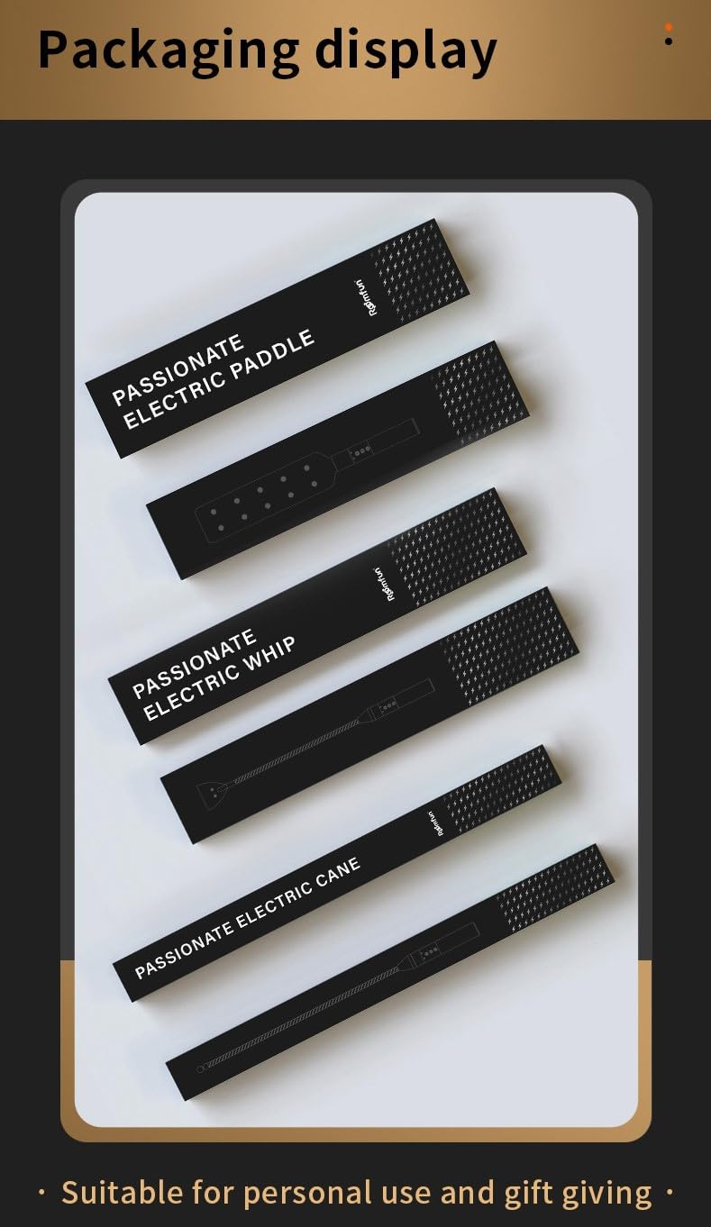 Electric Shock BDSM Toys - Sensual Spanking Paddle, SM Whip Crop & Electric Stimulation Stick for Couples - Enhance Intimacy & Role Play - Perfect for BDSM, Flirting & Sensation Play (Rod)