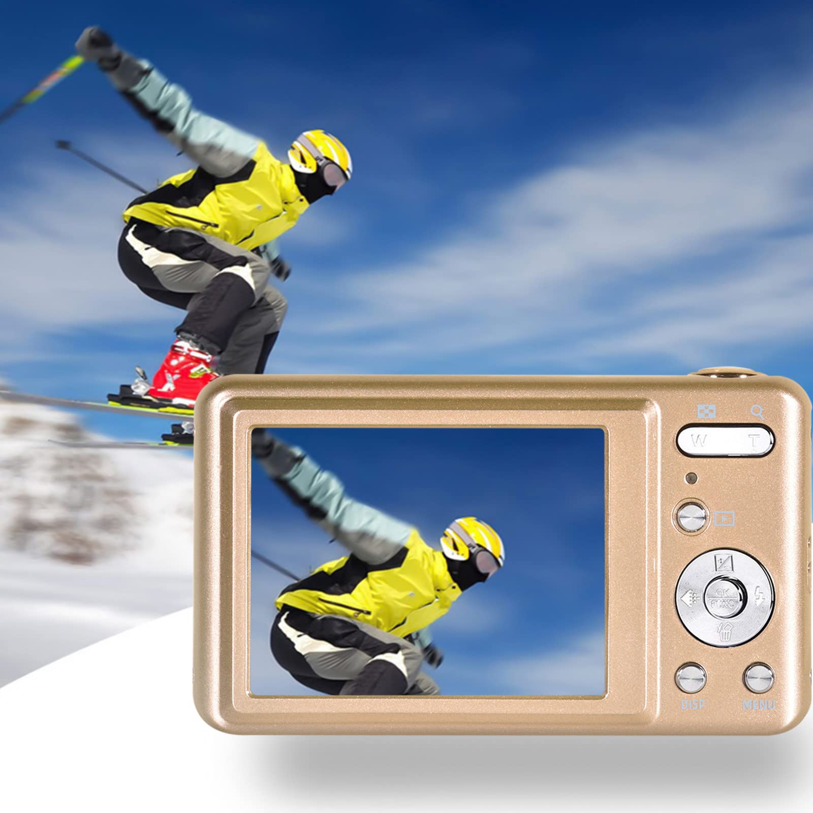 Fiudx 48MP HD Digital Camera - 2.7 Inch Ultra Compact Camera with Self Timer & Anti-Shake | Perfect for Travel, Vlogging & Gift Giving