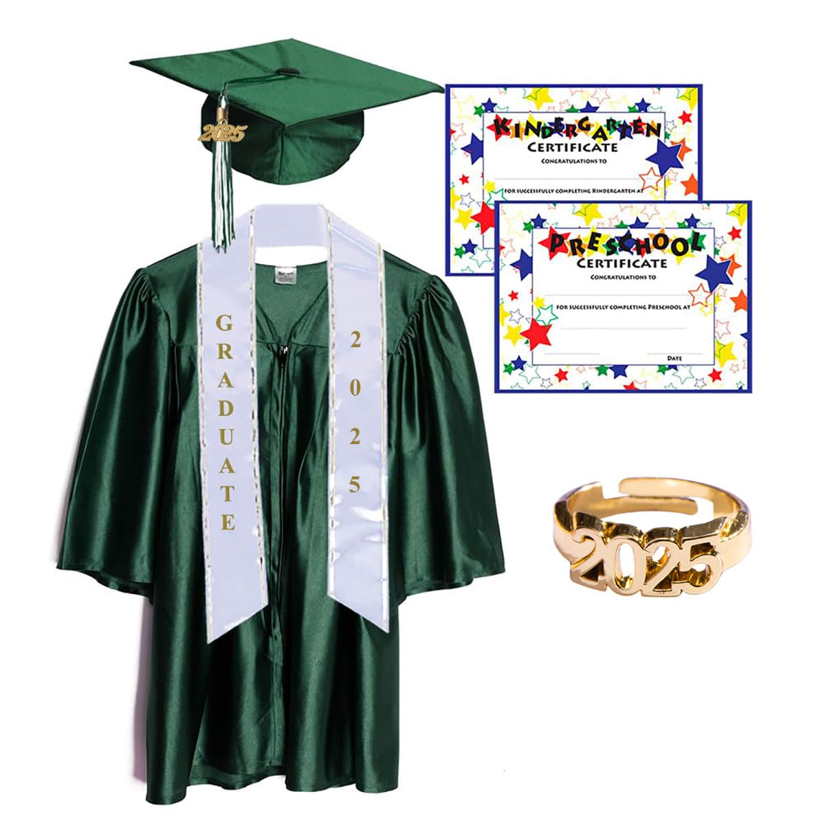 Premium Graduation Cap and Gown Set with Tassel, Sash, Class Ring & Diploma - Complete Graduation Accessories for High School & College Ceremonies - Perfect for Commencement, Photos & Graduation Parties