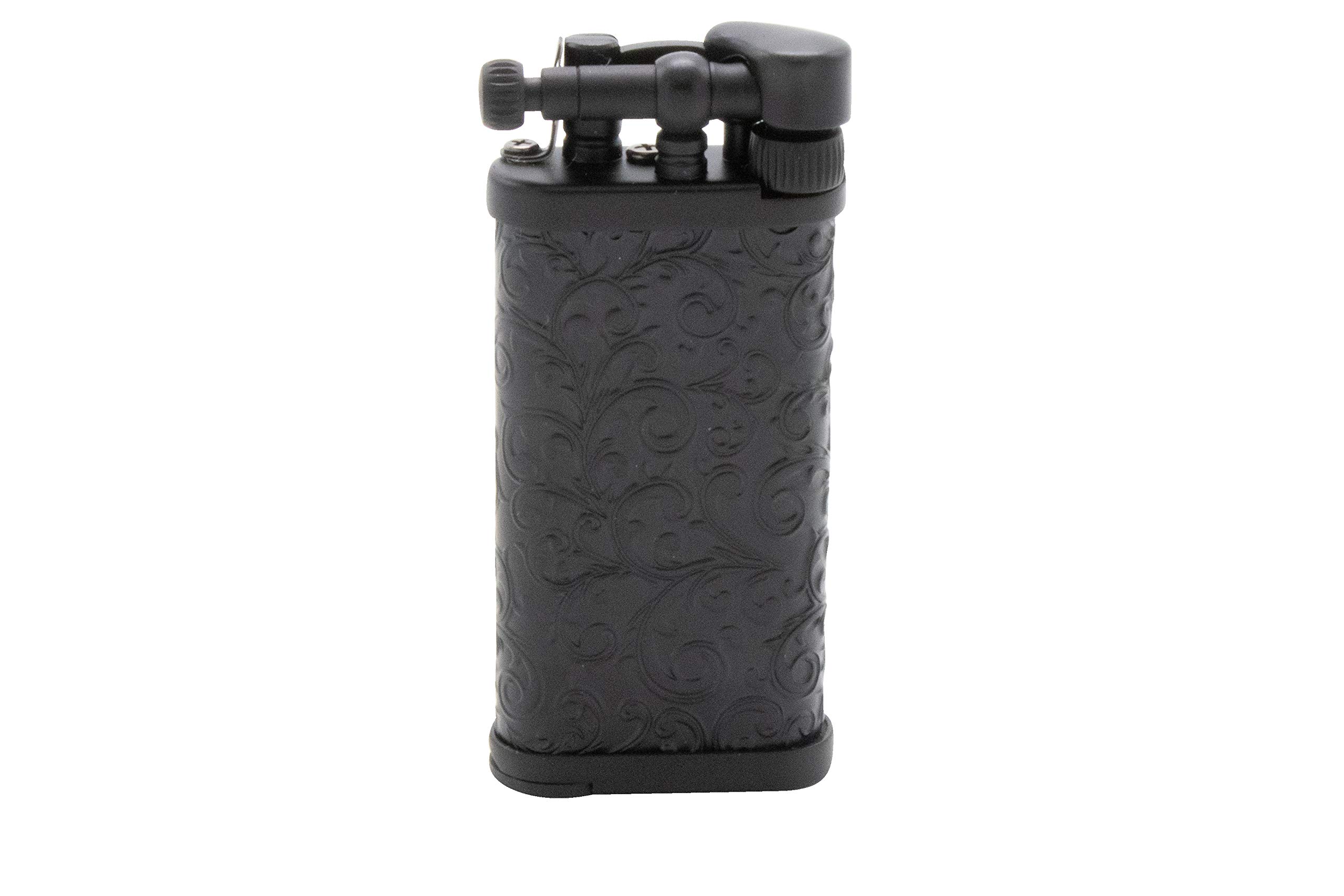 IM Corona Old Boy Arabesque Black Pipe Lighter - Premium Butane Lighter for Tobacco Pipes & Cigars - Perfect for Pipe Smokers & Collectors
