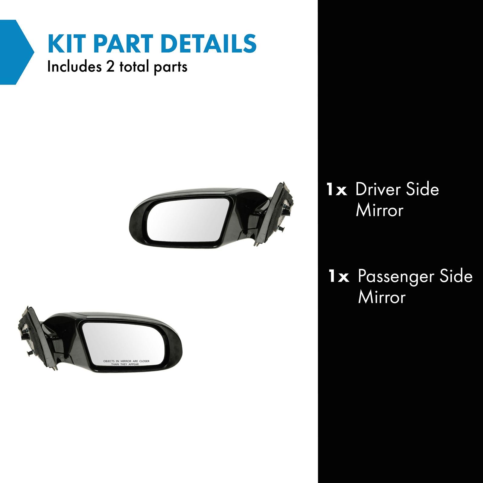Heated Power Memory Side Mirrors for 2009-2013 Nissan Maxima - Auto-Dimming, Turn Signal, Paint-Matched Pair Set - Perfect for Winter Driving & Nighttime Safety