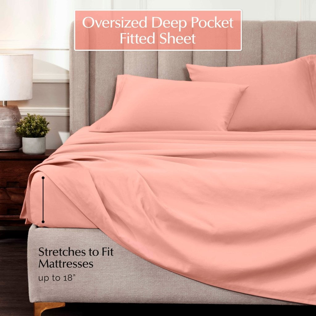 Premium 1000 Thread Count Egyptian Cotton Sheet Set - Eco-Friendly, Breathable & Hypoallergenic - Perfect for Luxury Bedding & Hot Sleepers