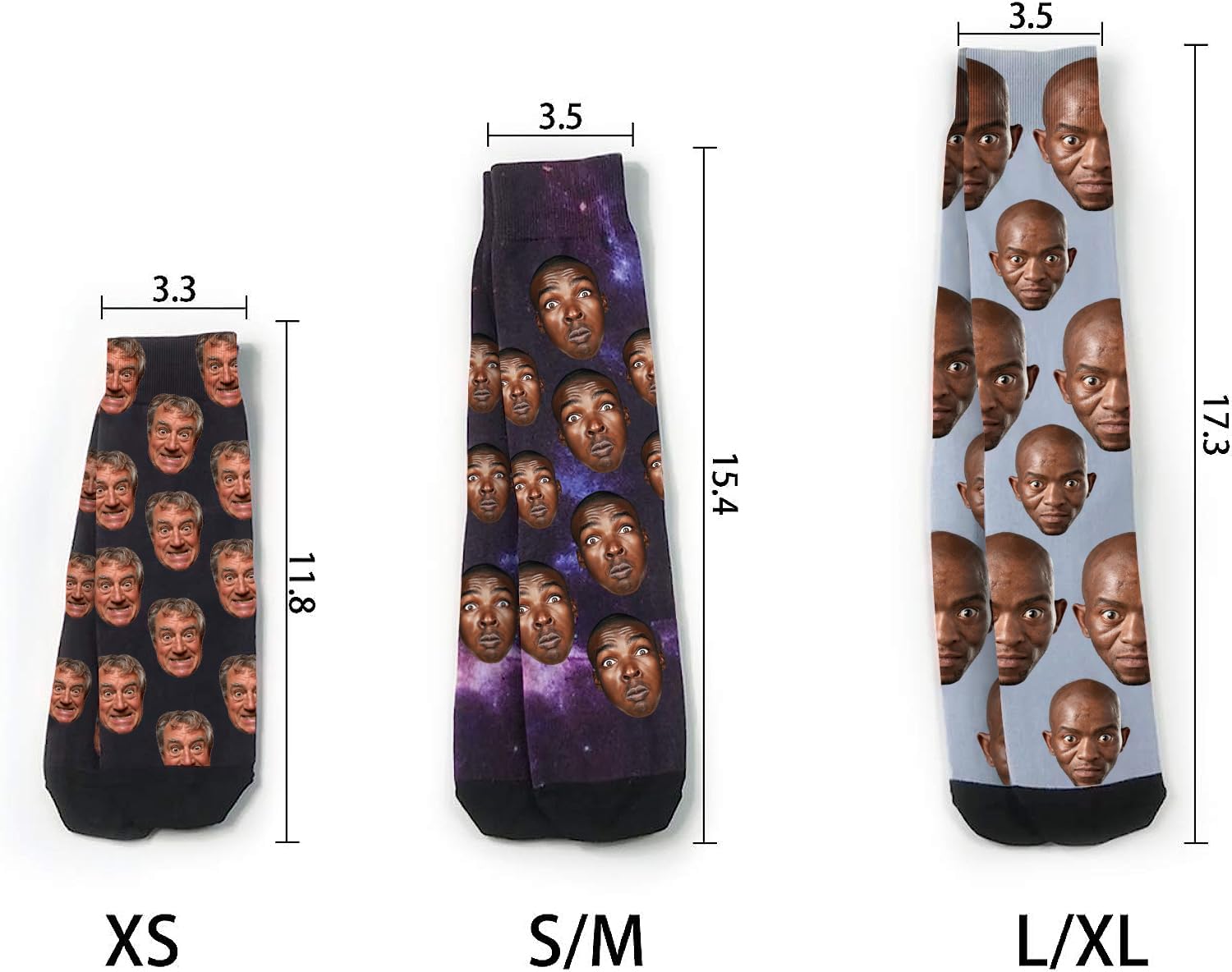 Custom Photo Socks - Personalized Face Socks with Your Picture | Unisex Funny Sock Gifts for Men & Women | Perfect for Birthdays, Anniversaries & Unique Gifts