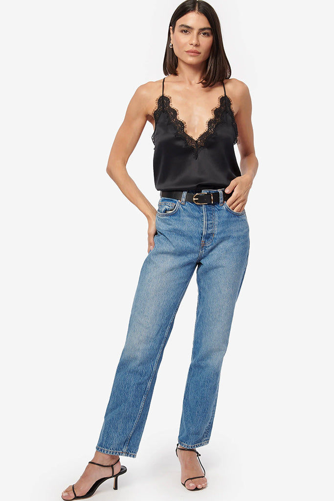 Cami NYC Everly Charmeuse Cami Top - Women's Silk Sleeveless Tank Blouse in Black | Perfect for Layering, Evening Wear & Office Outfits