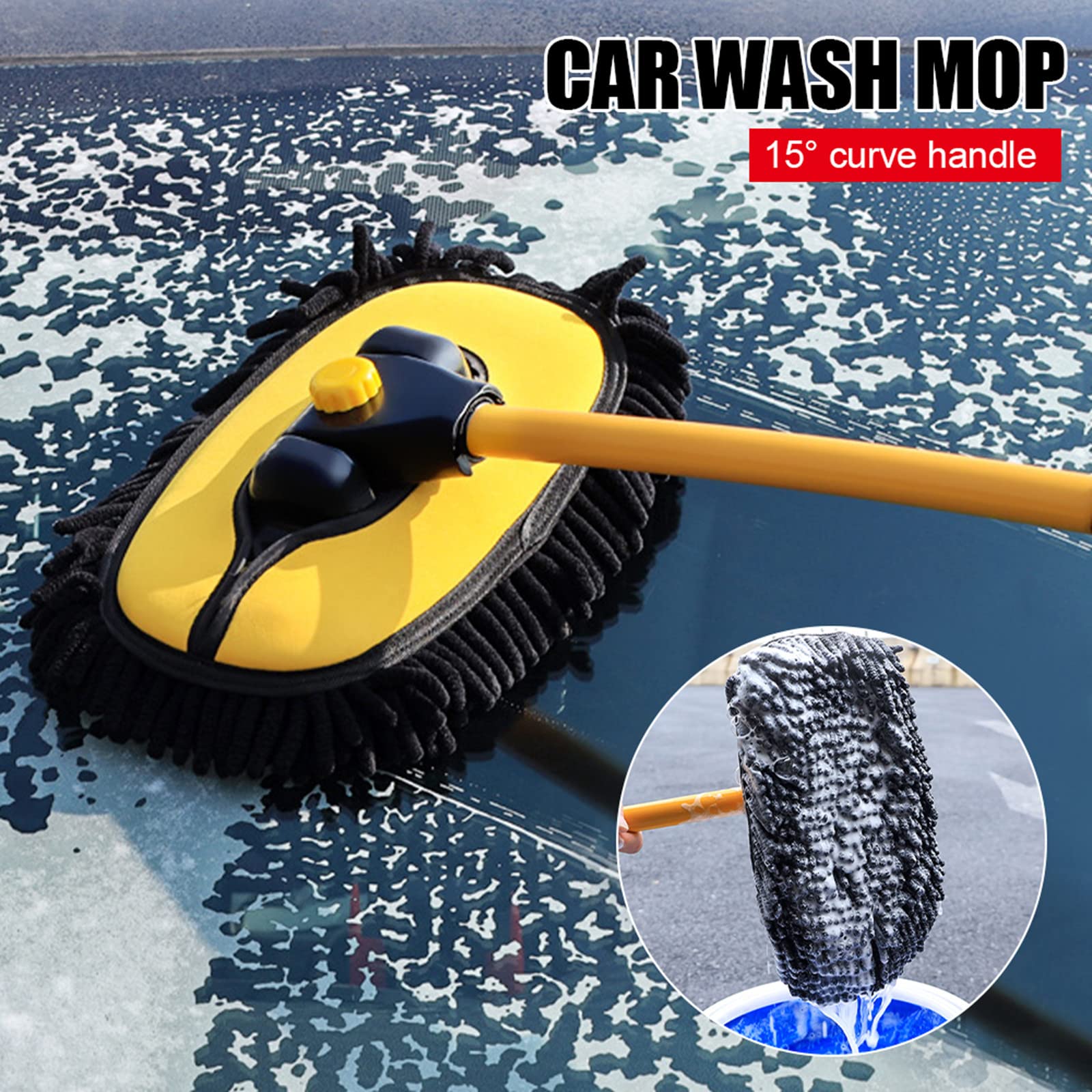 Premium Microfiber Car Wash Brush with 40
