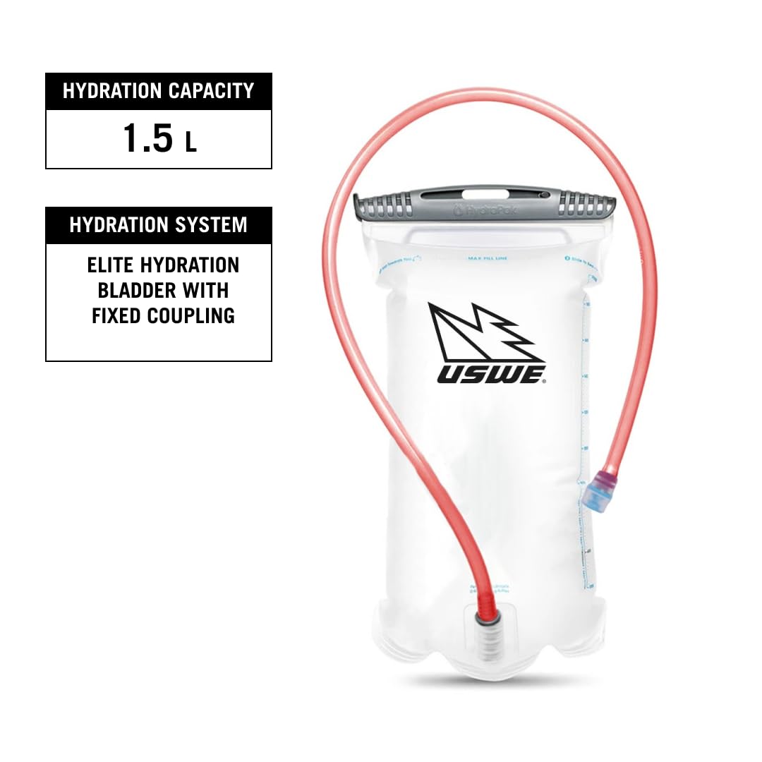 USWE Outlander Hydration Pack with 2L Water Bladder - Lightweight Hydration Backpack for Cycling, Mountain Biking, Hiking & Trail Running - Perfect for Outdoor Adventures & Sports Activities