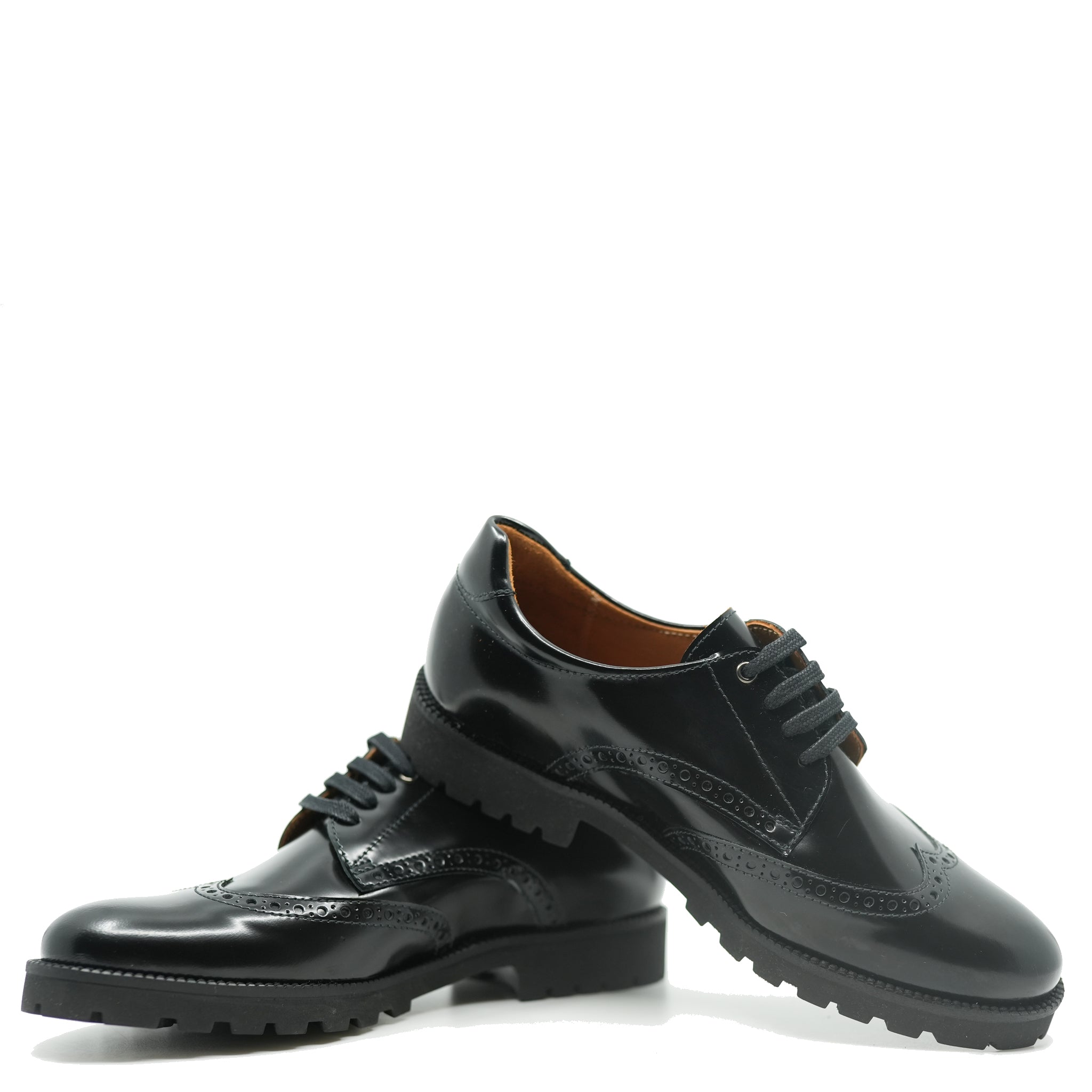 Beberlis Black Florentic Wingtip Dress Shoes for Men - Classic Oxford Business Formal Shoes for Office, Wedding & Special Occasions
