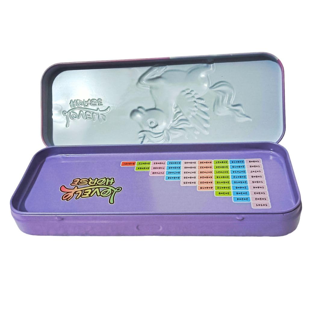 3D Unicorn Metal Pencil Case with Mini Pencil Box - Cute School Supplies for Girls - Perfect for Classroom, Homework & Gift Giving