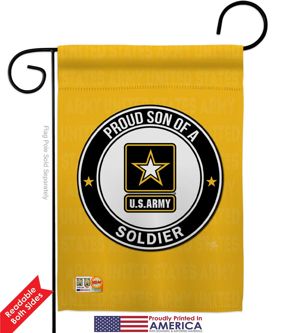 US Army Soldier Garden Flag Kit - Double-Sided 28x40 Inch Military House Banner for Armed Forces, Rangers & Veterans - Patriotic Yard Decoration Made in USA | Perfect for Memorial Day, Veterans Day & Front Porch Displays