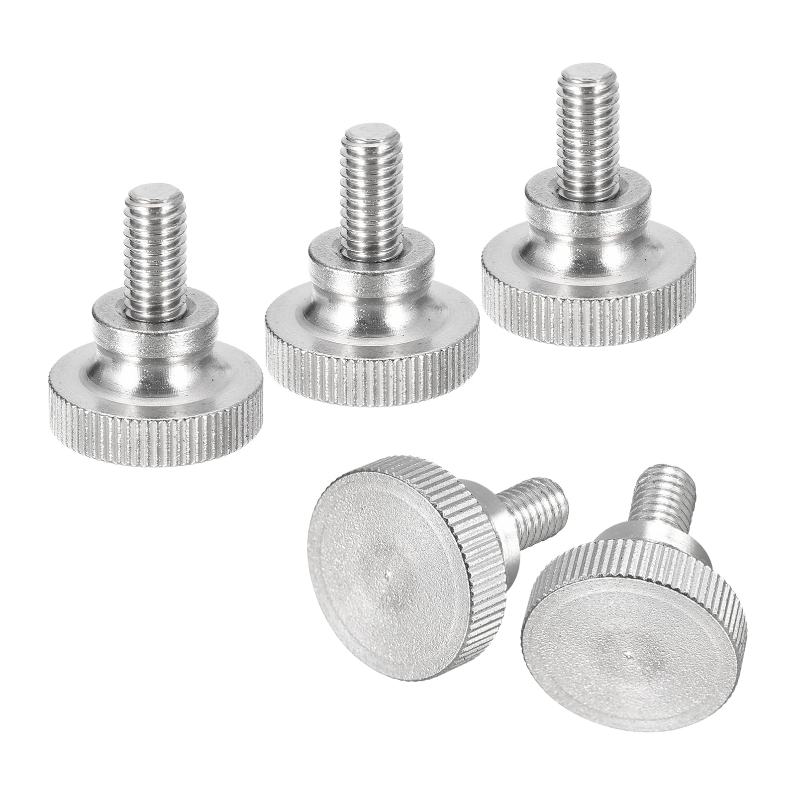 304 Stainless Steel M6x12mm Knurled Thumb Screws 5pcs - for DIY & Electronics
