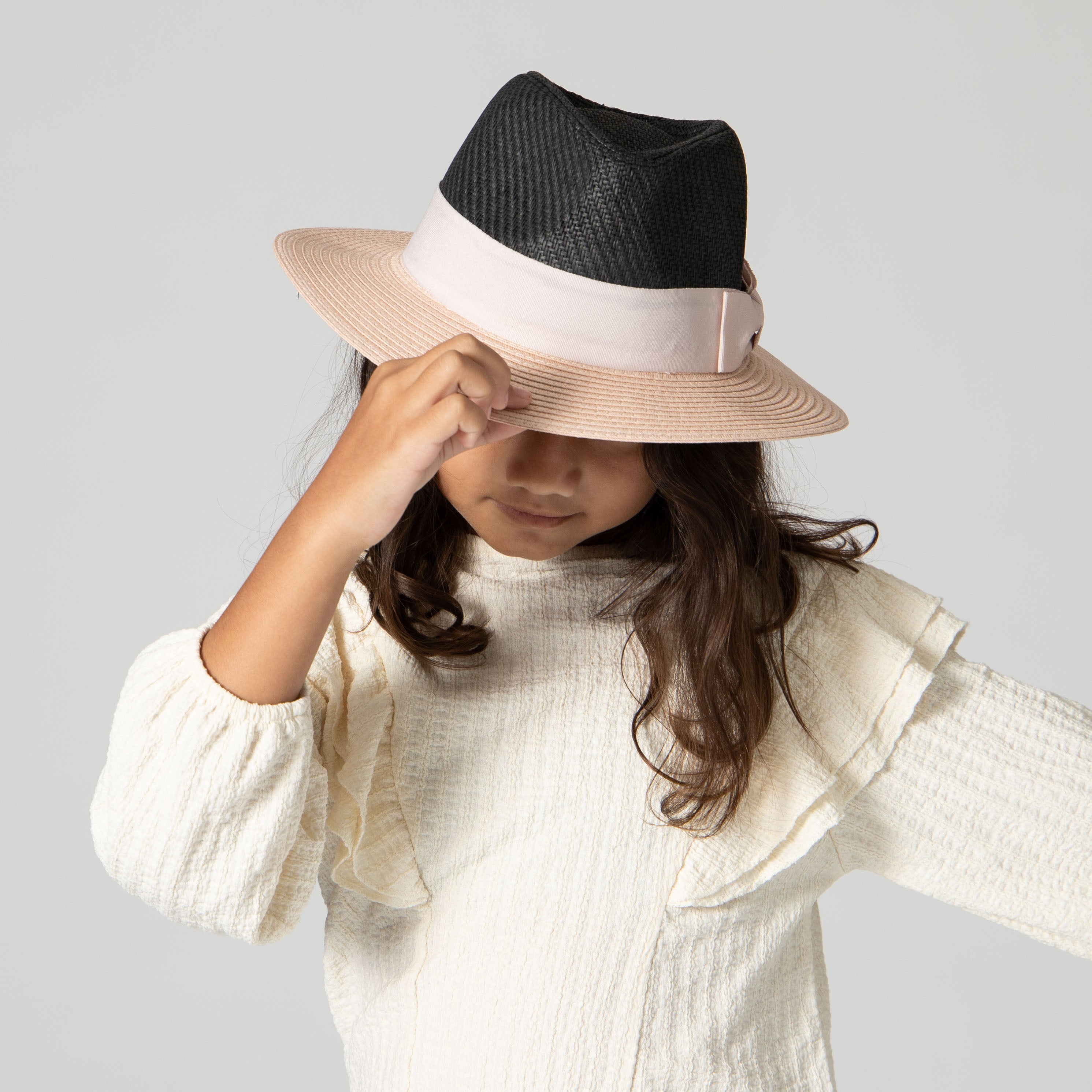 Color Blocked Paper Fedora Hat for Kids - Stylish & Lightweight for Parties, Dress-Up & Photo Shoots