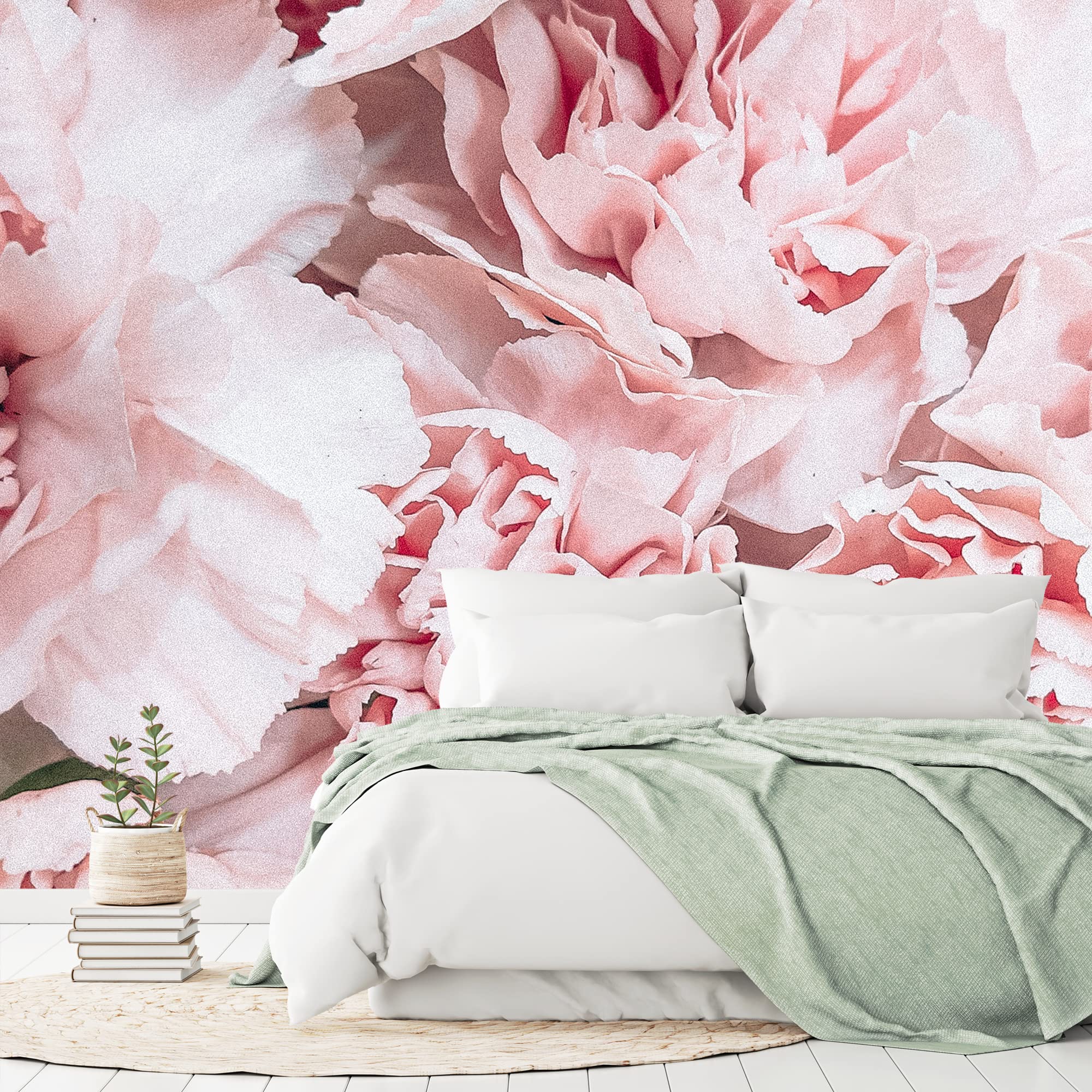 Wall26 Removable Wall Sticker - Vibrant Pink Rose Flower Garden Mural, Nature Wilderness Photography, Realistic Botanical Decor for Living Room, Bedroom, Office - 100