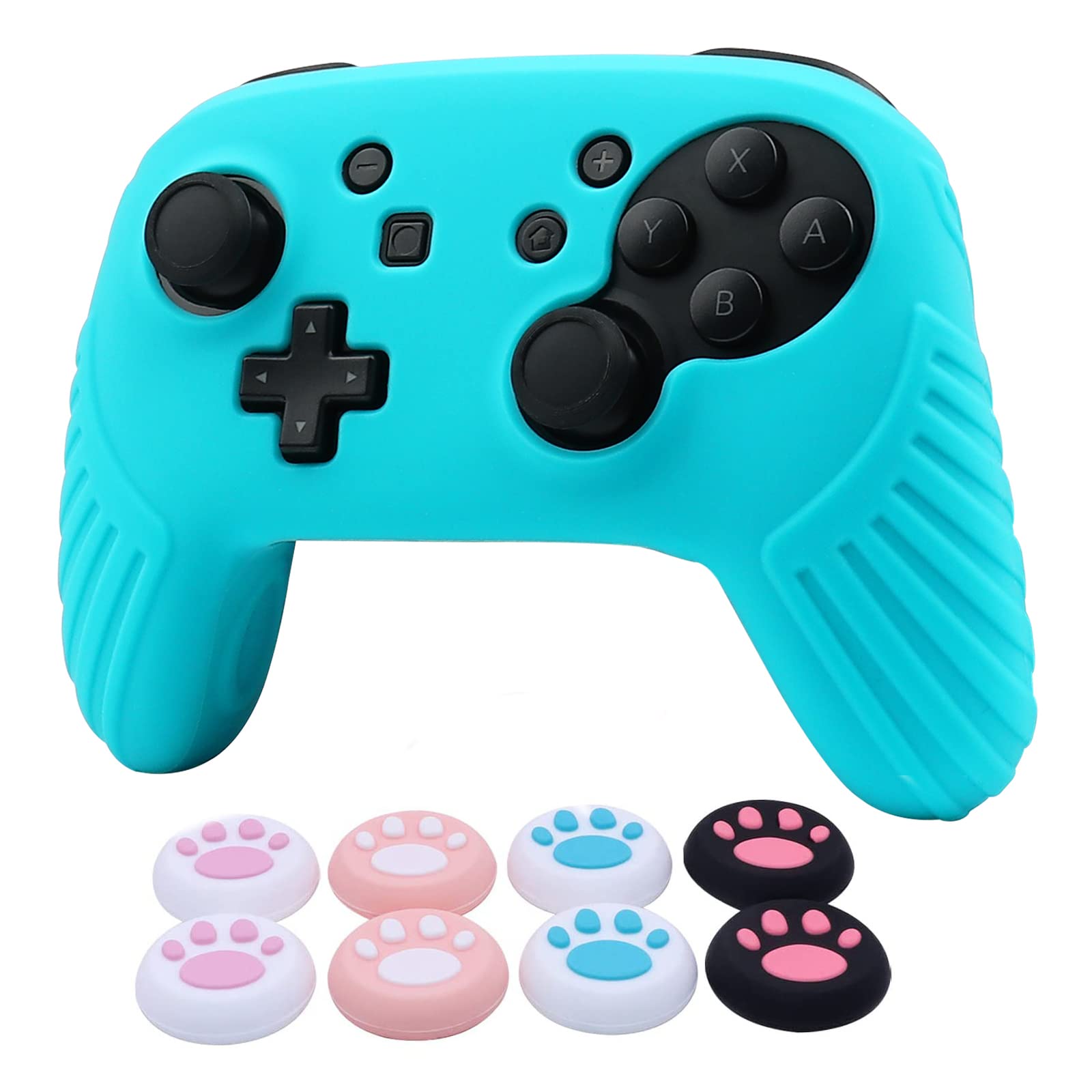 ROTOMOON Glitter Silicone Cover for Nintendo Switch Pro Controller - Anti-Slip Grip for Gaming