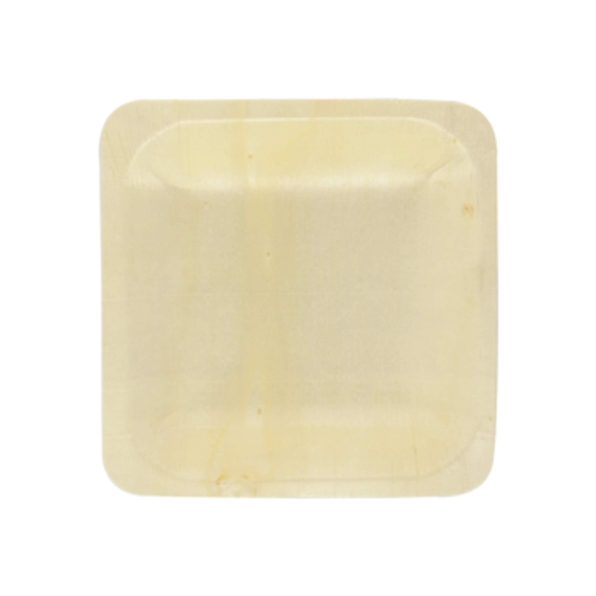 Eco-Friendly Compostable Birch Wood Square Plates - 4.5