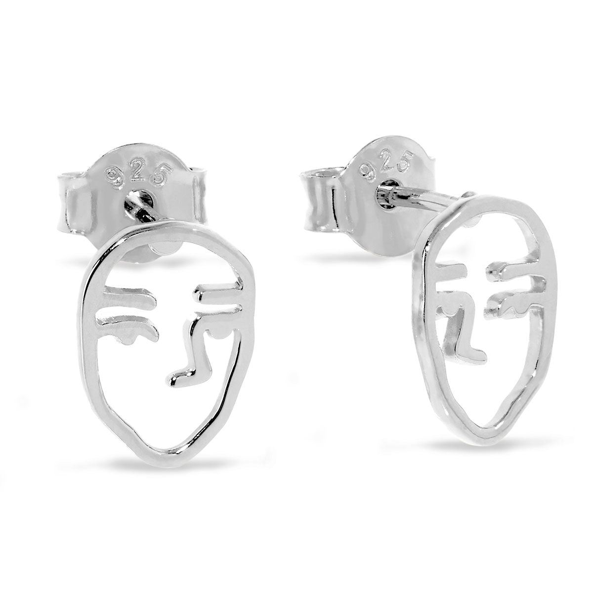 Picasso Stud Earrings - Elegant Cubic Zirconia Studs for Women | Perfect for Everyday Wear, Parties & Gifting