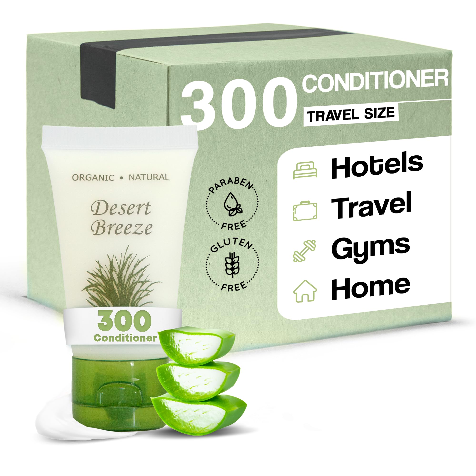 Travel Size Conditioner 1 oz with Flip Cap - Bulk Pack of 300 | Hotel Toiletries & Amenities for Hospitality Industry, Airlines, Spas, and Personal Travel Essentials